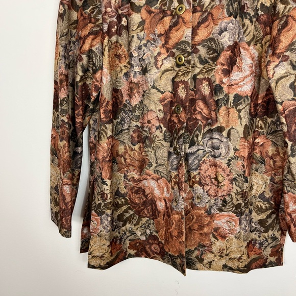 Vintage Floral Print Blazer Jacket Sz M - Picture 5 of 13